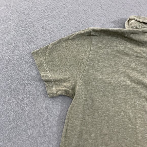 Billy Reid Polo Shirt Mens Large Green Pocket Cotton Blend Soft Casual Made Peru - Picture 10 of 12